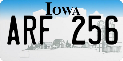 IA license plate ARF256
