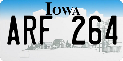 IA license plate ARF264