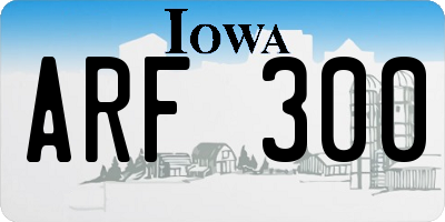IA license plate ARF300