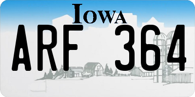 IA license plate ARF364