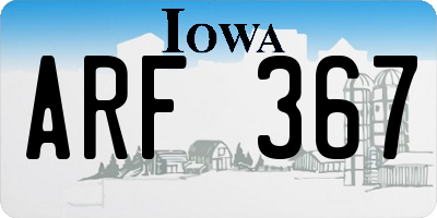 IA license plate ARF367