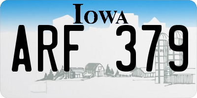 IA license plate ARF379