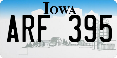 IA license plate ARF395