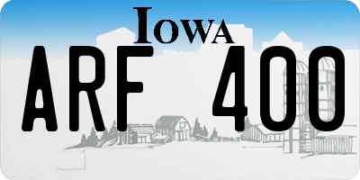 IA license plate ARF400