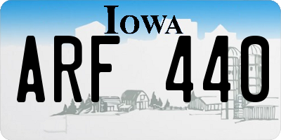IA license plate ARF440