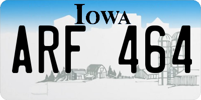 IA license plate ARF464