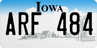 IA license plate ARF484