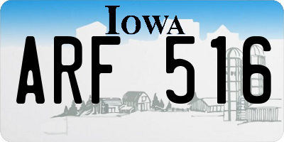 IA license plate ARF516