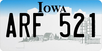 IA license plate ARF521