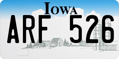 IA license plate ARF526