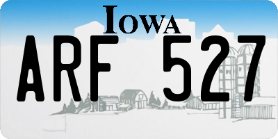 IA license plate ARF527