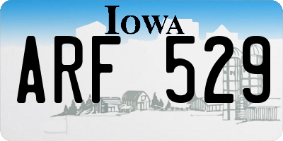 IA license plate ARF529