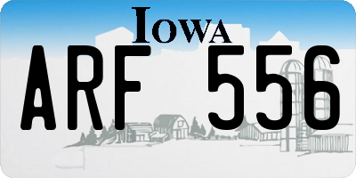 IA license plate ARF556