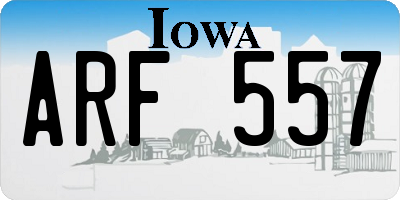 IA license plate ARF557