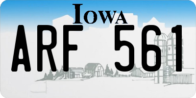 IA license plate ARF561