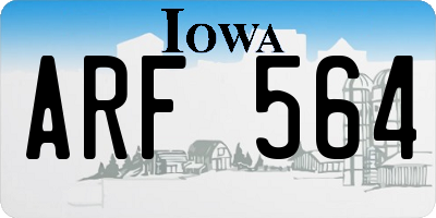 IA license plate ARF564