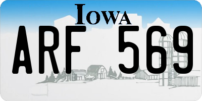 IA license plate ARF569