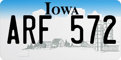 IA license plate ARF572