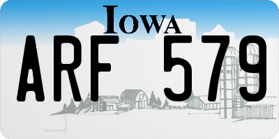 IA license plate ARF579