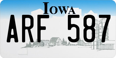 IA license plate ARF587