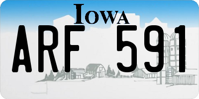 IA license plate ARF591