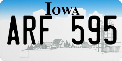 IA license plate ARF595