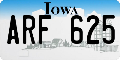 IA license plate ARF625