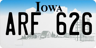IA license plate ARF626