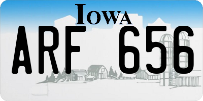 IA license plate ARF656