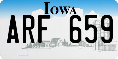 IA license plate ARF659