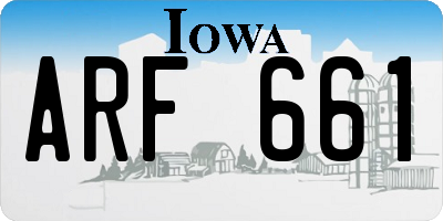 IA license plate ARF661