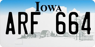 IA license plate ARF664