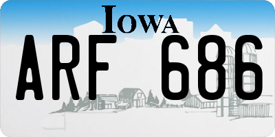 IA license plate ARF686