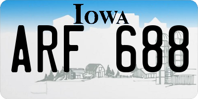 IA license plate ARF688