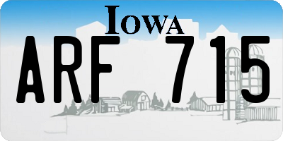 IA license plate ARF715