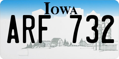 IA license plate ARF732