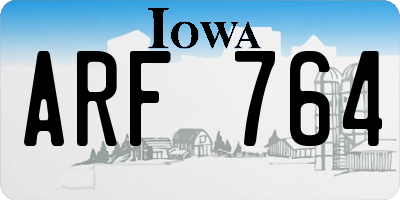 IA license plate ARF764