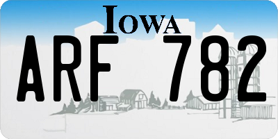 IA license plate ARF782