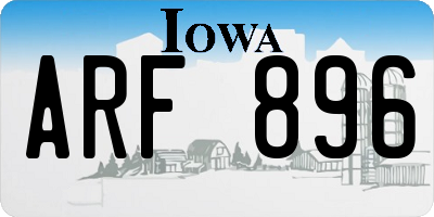 IA license plate ARF896