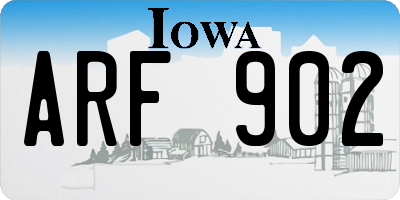 IA license plate ARF902