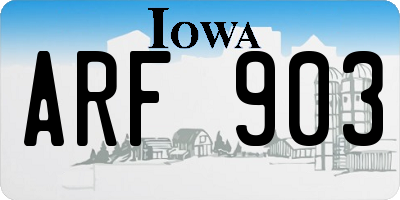 IA license plate ARF903