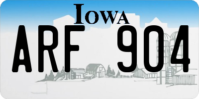 IA license plate ARF904