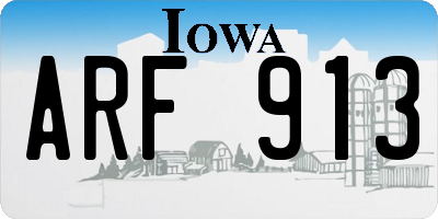 IA license plate ARF913