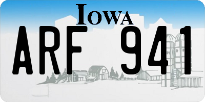 IA license plate ARF941