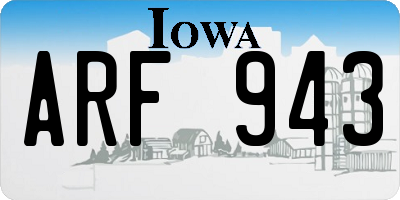 IA license plate ARF943
