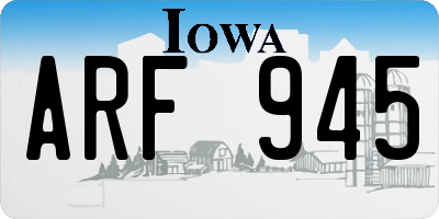 IA license plate ARF945
