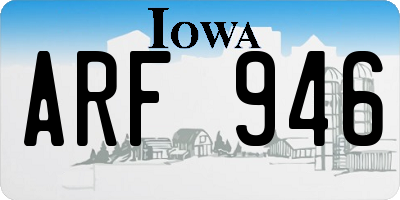 IA license plate ARF946