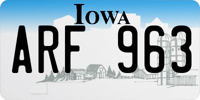IA license plate ARF963