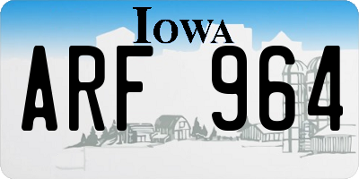 IA license plate ARF964