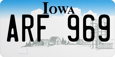 IA license plate ARF969